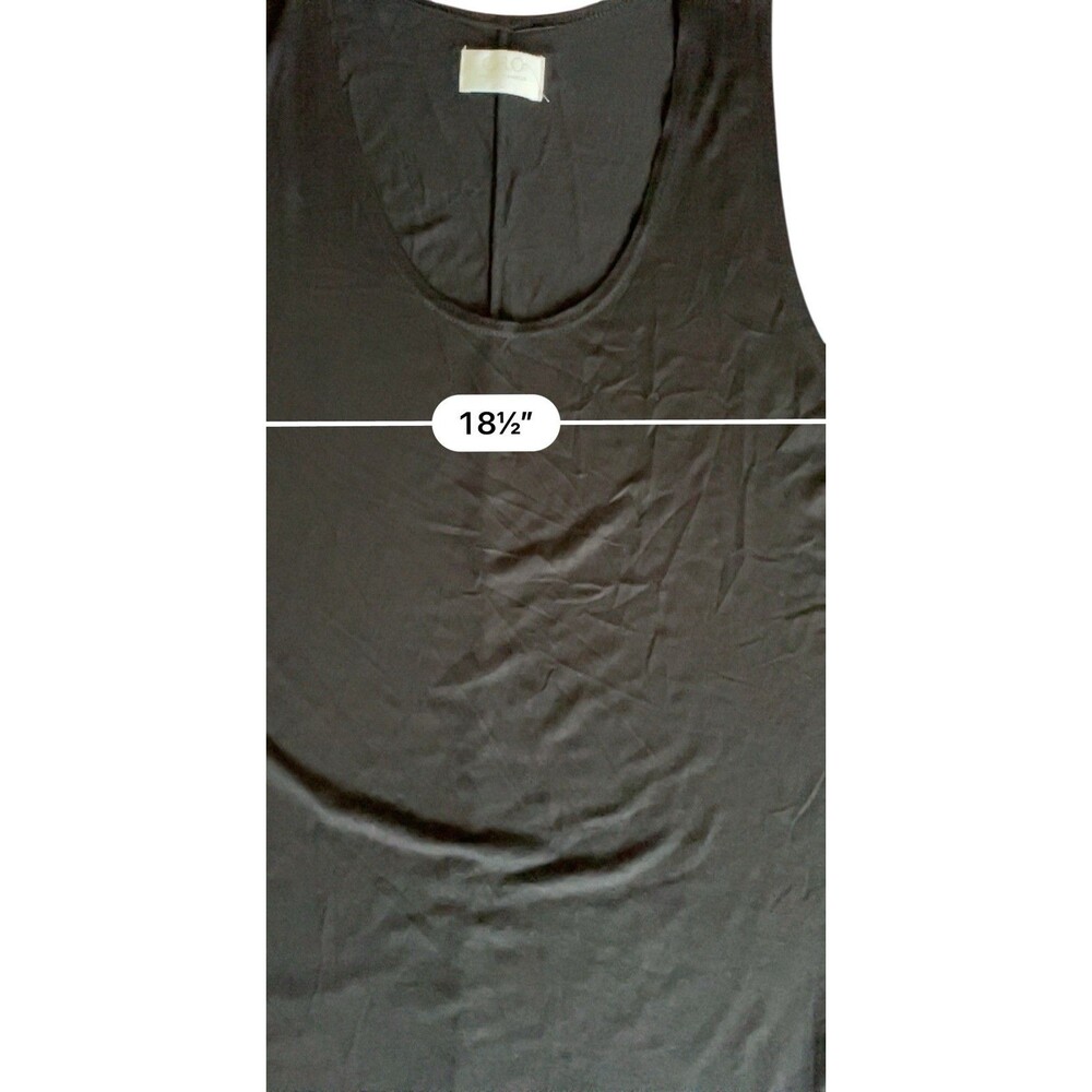 Oro Los Angeles Scallop BLACK Tank Top Sleeveless T Shirt  SZ L - Picture 14 of 14